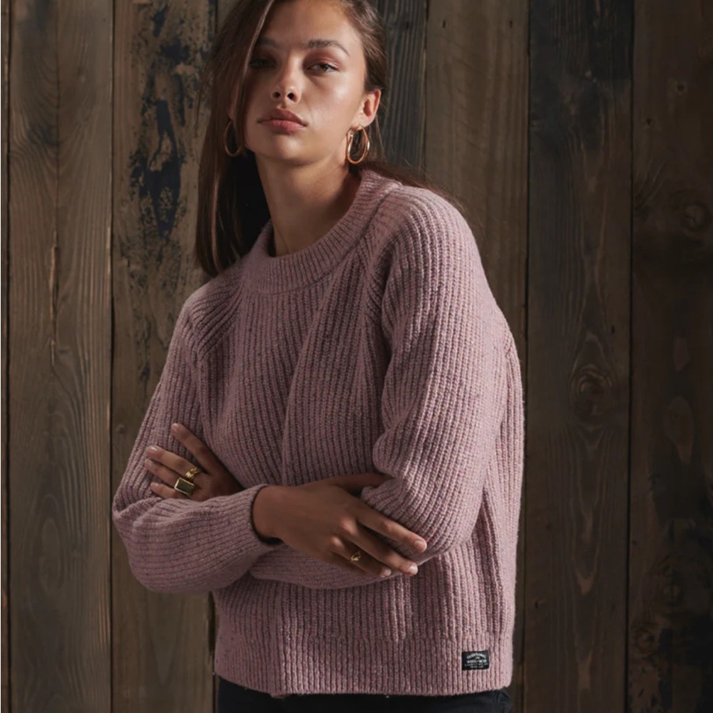 Superdry Women's Dusty Pink Crew Neck Sweater
